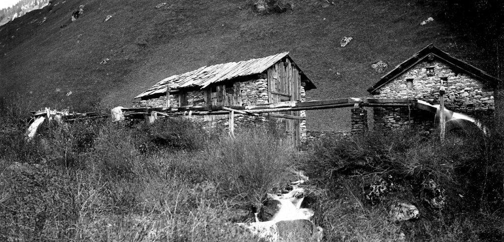 Airolo Val Canaria fiume Garegna Segheria Mulino e Pesta ex Peterposten prima del 1813 Giulini Giuliano