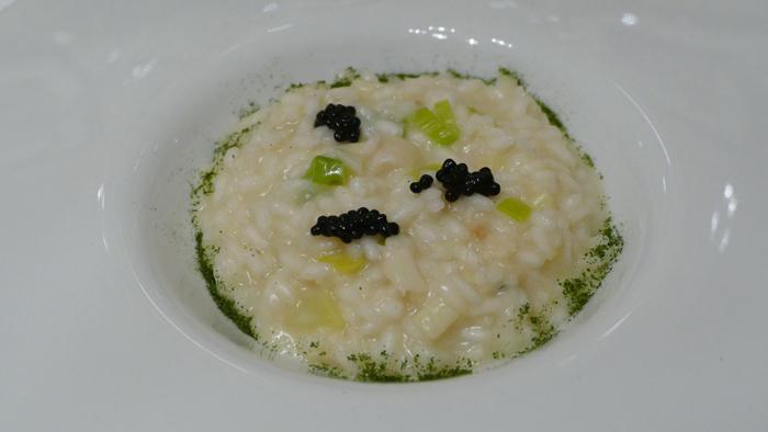 risotto carnaroli gran riserva porri patate stoccafisso caviale d'aringa