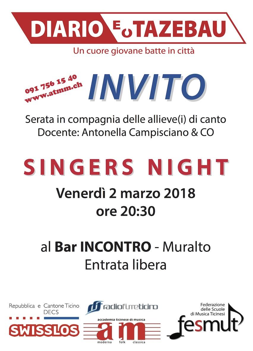 Singers 2 marzo 2018 Bar Incotrowww