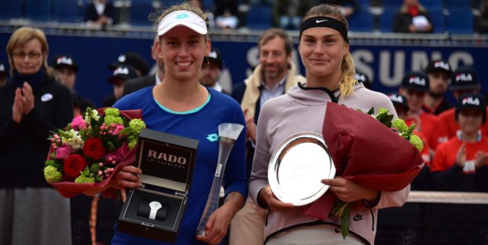 WTA Lugano 2018Vincitrice del singolo Elise Mertens (Belgio) - seconda Aryna Sabalenka (Bielorussia)