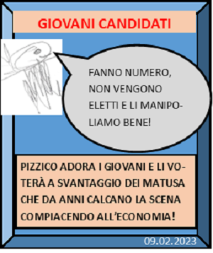 PIZZICO CONSIGLIA DI VOTARE I GIOVANI ANCORA LIBERI NEL PENSIERO