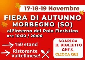 FIERA DI AUTUNO A MORBEGNO (SONDRIO) 17, 18 E 19 NOVEMBRE 2023